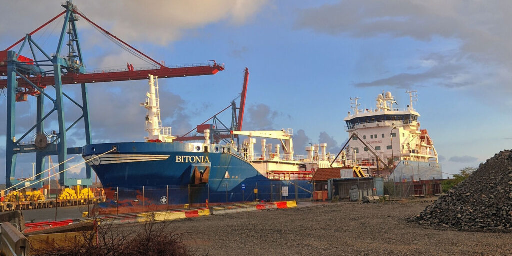 The maritime vessel, Bitonia, harboured