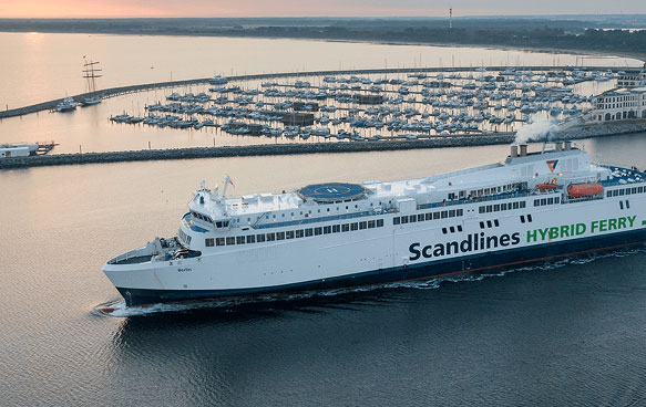 Scandlines ferry in harbor